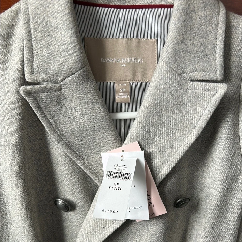 Banana Republic Gray Double-Breasted Blazer - Picture 2 of 5